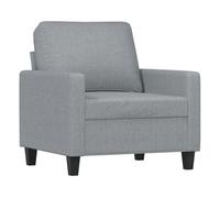 vidaXL Sillón de tela gris claro 60 cm