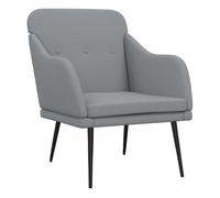 Vidaxl sillón de tela gris claro 63x76x80 cm