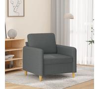 vidaXL Sillón de tela gris oscuro 60 cm