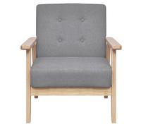 vidaXL Sillón de tela Gris oscuro, Azul, Gris claro Sillon Dormitorio Sillon Comodos Silla Relax Sillón Sofá Light gray
