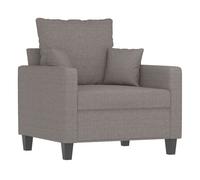 Vidaxl sillón de tela gris taupé 60 cm