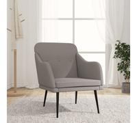 vidaXL Sillón de tela gris taupe 63x76x80 cm