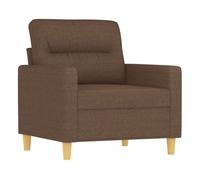 Vidaxl sillón de tela marrón 60 cm