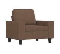vidaXL Sillón tapizado de tela marrón 60 cm