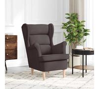 Sillón De Tela Marrón Oscuro 74x84x100 Cm Vidaxl