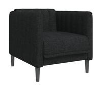 vidaXL Sillón de tela negro