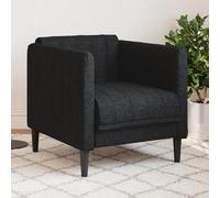Vidaxl sillón de tela negro