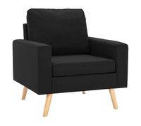 vidaXL Sillón de tela Travis tapizado 80x77x71 cm Gris claro, Gris oscuro, Marrón, Negro