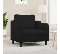 vidaXL Sillón de tela negro 60 cm