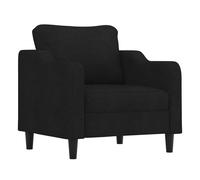 vidaXL Sillón de tela negro 60 cm
