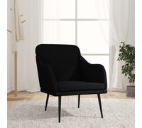 vidaXL Sillón de tela negro 63x76x80 cm