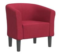 vidaXL Sillón Delirium – Butaca relax con respaldo y reposabrazos, tela Rojo Tinto