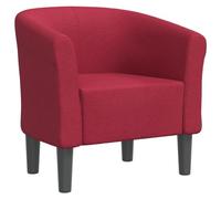 vidaXL Sillón Delirium – Butaca relax con respaldo y reposabrazos, tela Rojo Tinto