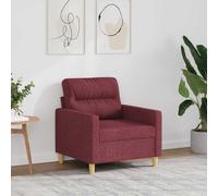 vidaXL Sillón de tela rojo tinto 60 cm