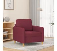 vidaXL Sillón de tela rojo tinto 60 cm