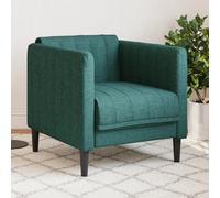 vidaXL Sillón de tela – Verde oscuro