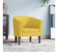 Vidaxl sillón de terciopelo amarillo