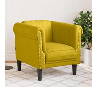 vidaXL Sillón de terciopelo amarillo