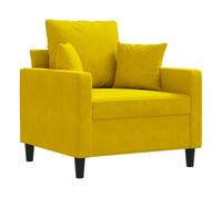 Vidaxl sillón de terciopelo amarillo 60 cm