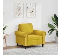 Vidaxl sillón de terciopelo amarillo 60 cm
