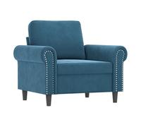 Vidaxl sillón de terciopelo azul 60 cm