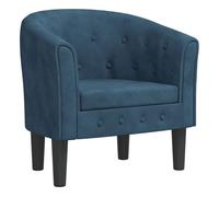 vidaXL Sillón de terciopelo azul oscuro