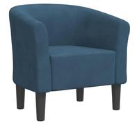 Vidaxl sillón de terciopelo azul oscuro