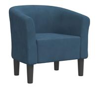 vidaXL Sillón, Silla Decorativa con Respaldo Reposabrazos, Butaca de Relax Descanso TV, Asiento para Salón Oficina Dormitorio, Terciopelo Azul Oscuro