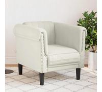 vidaXL Sillón de terciopelo color crema