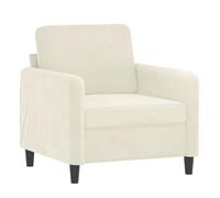 Vidaxl sillón de terciopelo color crema 60 cm
