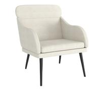 vidaXL Sillón de terciopelo color crema 63x76x80 cm