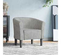 Vidaxl sillón de terciopelo gris claro