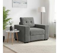 vidaXL Sillón de terciopelo gris oscuro 100x78x80 cm