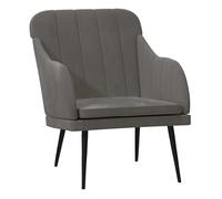 Vidaxl sillón de terciopelo gris oscuro 63x76x80 cm