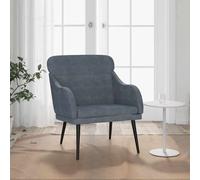vidaXL Sillón de terciopelo gris oscuro 63x76x80 cm