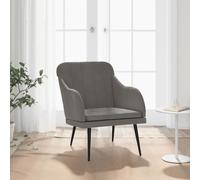 Vidaxl sillón de terciopelo gris oscuro 63x76x80 cm