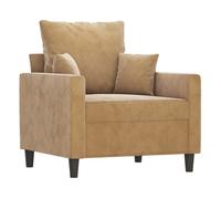 vidaXL Sillón de terciopelo marrón 60 cm