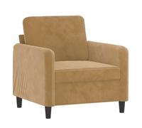 Vidaxl sillón de terciopelo marrón 60 cm