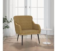 vidaXL Sillón de Terciopelo marrón 63x76x80 cm
