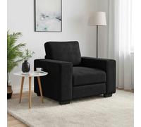 vidaXL Sillón de terciopelo negro 100x77x82 cm – individual, cómodo, sillón de ocio