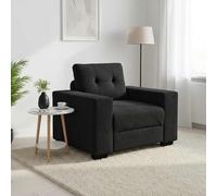 vidaXL Sillón de terciopelo negro 100x78x80 cm
