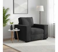 vidaXL Sillón de terciopelo negro 60 cm