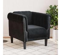 vidaXL Sillón de terciopelo negro