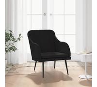 vidaXL Sillón de terciopelo negro 63x76x80 cm