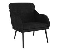 Vidaxl sillón de terciopelo negro 63x76x80 cm