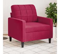 vidaXL Sillón de terciopelo rojo tinto 60 cm