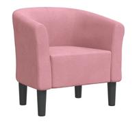 vidaXL Sillón decorativo con respaldo y reposabrazos, butaca de relax, terciopelo rosa