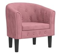 vidaXL Sillón de terciopelo para dormitorio – Relajante – Gris claro, Gris oscuro, Negro, Pink