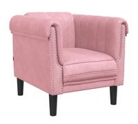 vidaXL Sillón de terciopelo rosa