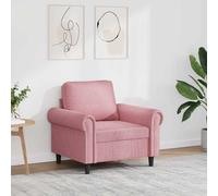 vidaXL Sillón de terciopelo rosa 60 cm